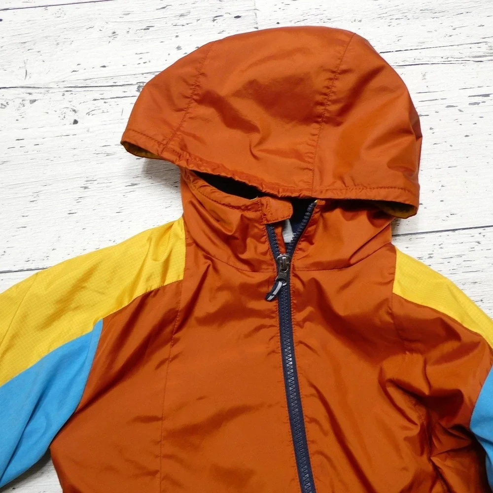 Columbia Jacket Kids Medium 10/12 Multicolor Hooded Fleece Lined Windbreaker